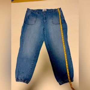 Size 18 women’s Jordache capri style jeans with elastic bottoms